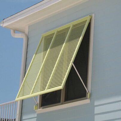 2 plantation shutters in a bedroom