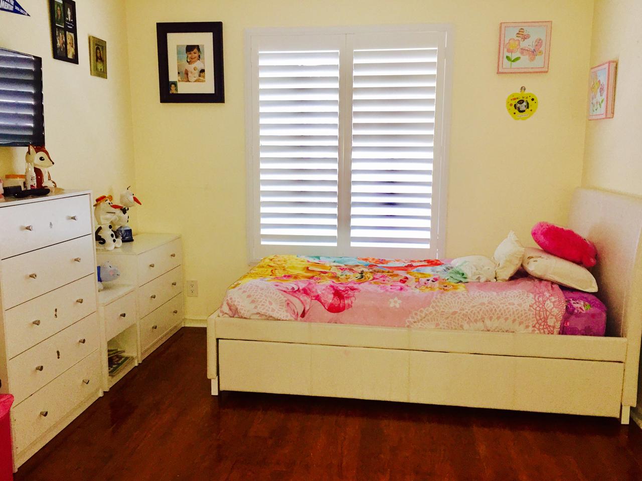 interior shutters on bedroom windows