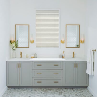 Everwood Alternative Wood Blinds standard cordlock faux wood bathroom Everwood Faux Wood Blinds