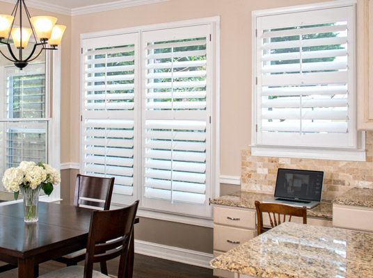 Heritage interior shutters in a kitchen