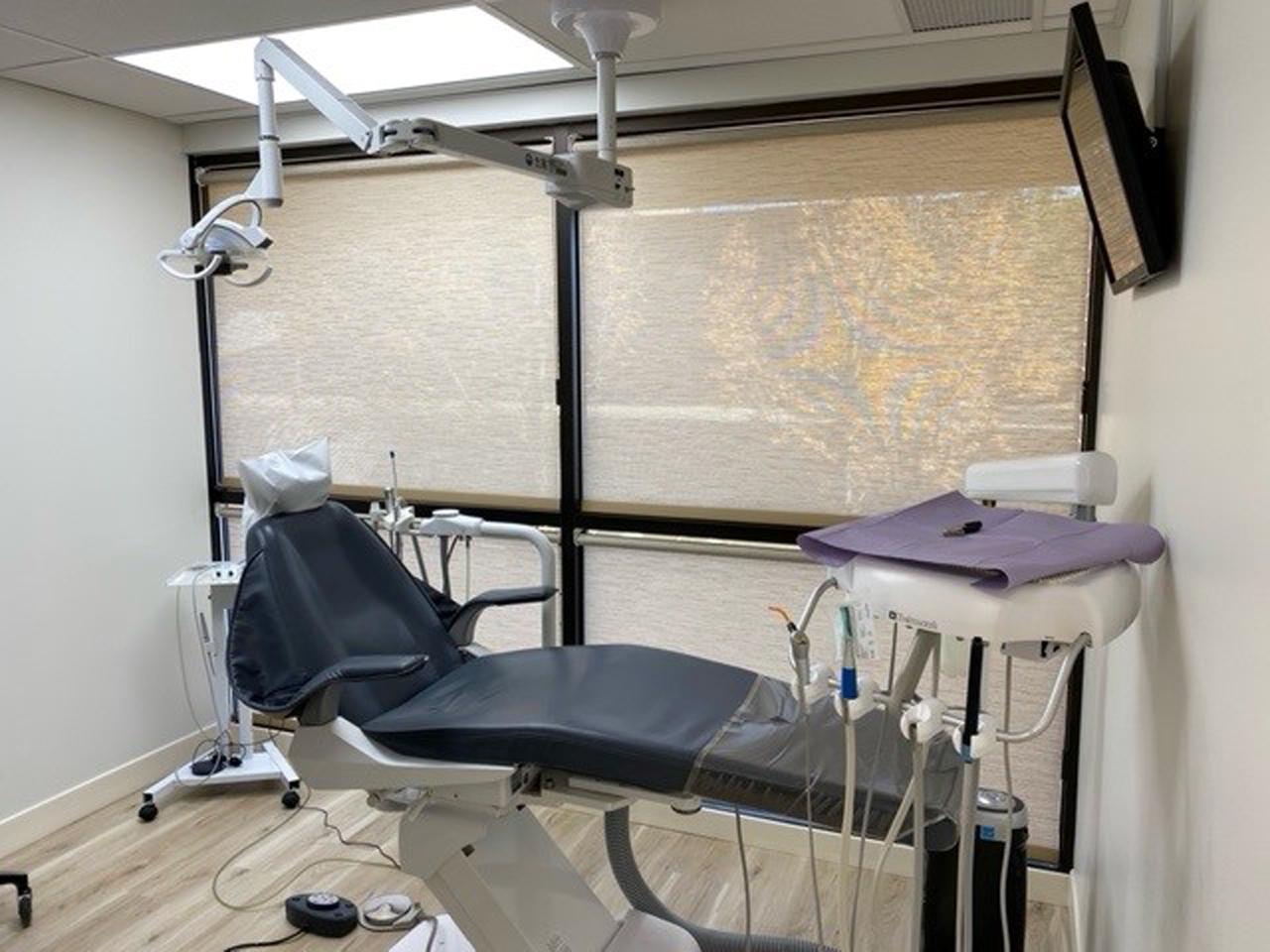 Screen shades in dentist office