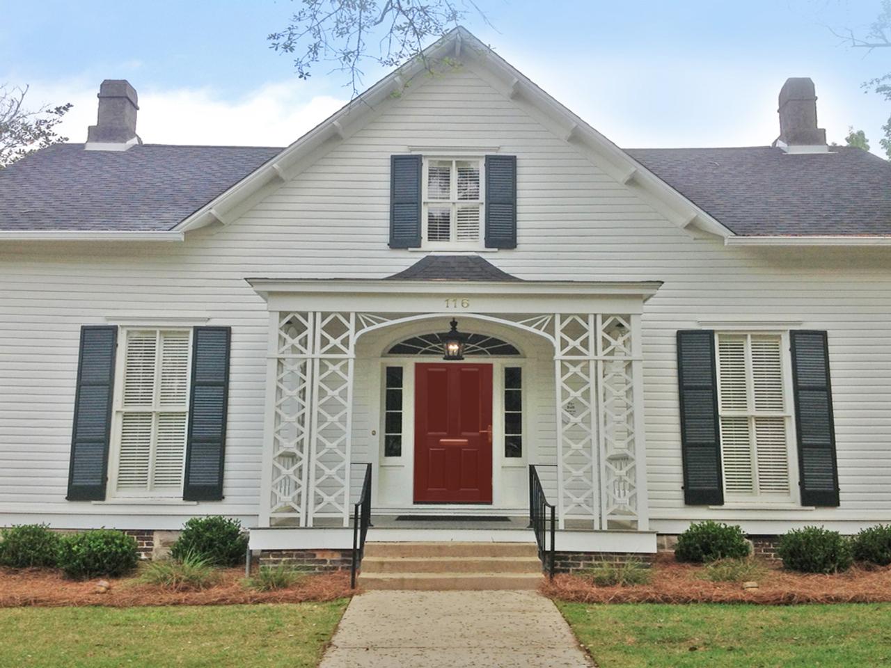 louvered exterior shutters