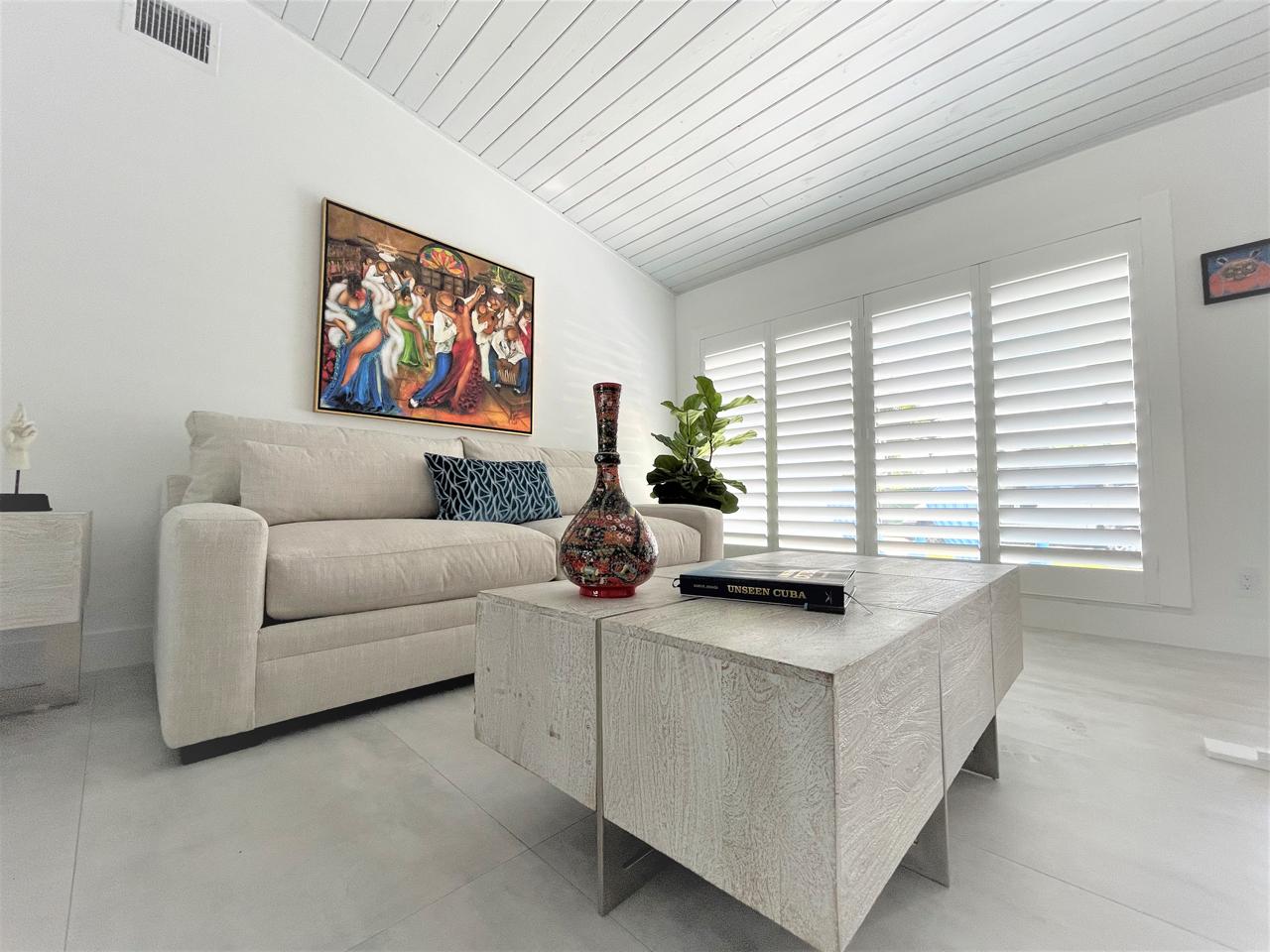 Living room with interior shutters