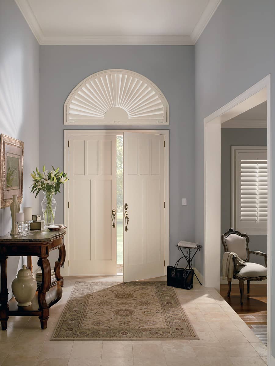 NewStyle Hybrid Shutters - Bypass Track HT Dining Fully Open NewStyle® Hybrid Shutters