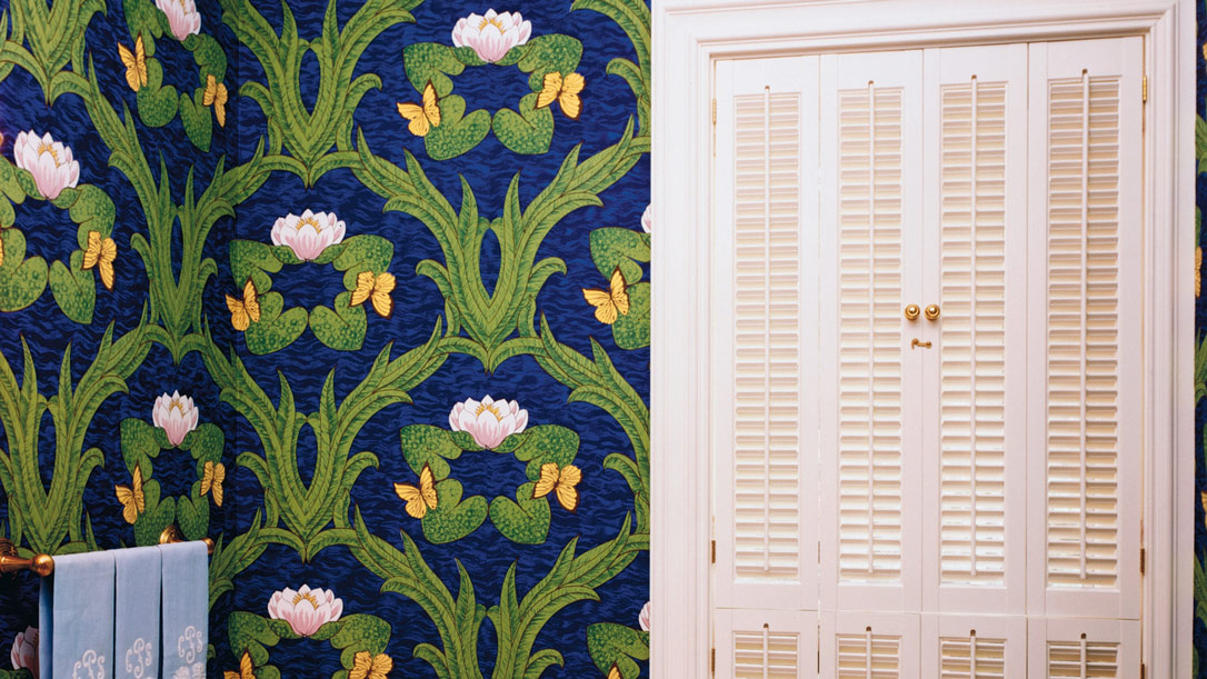 traditional wood shutters Traditional Shutters in Bathroom