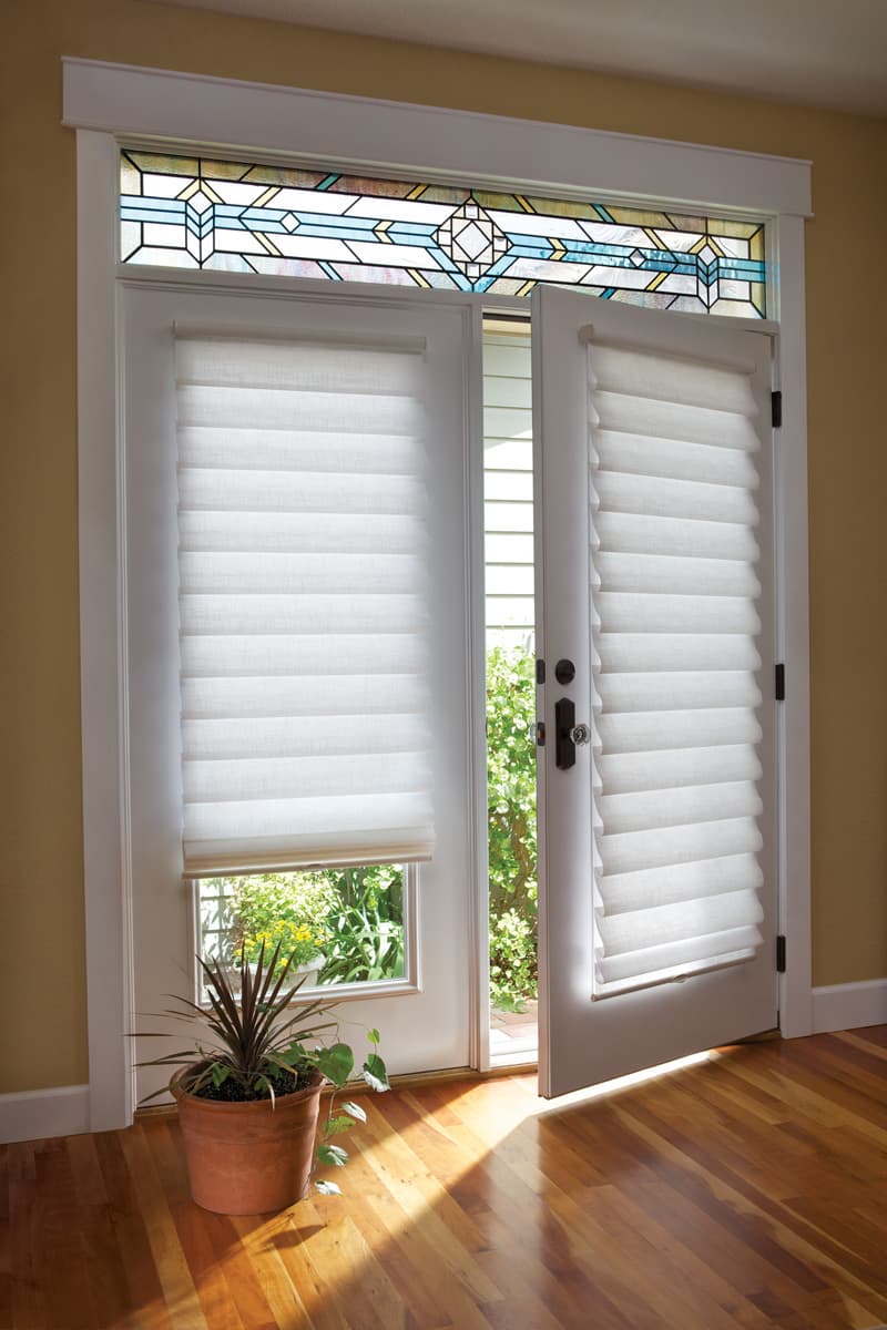 Vignette Modern Roman Shades linen weave hardware detail1 Portfolio Roman Shades