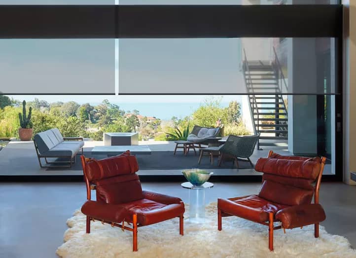 sunroom with Designer Screen Shades